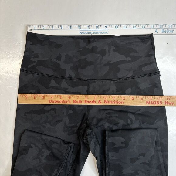 Lululemon Wunder Under High Rise Tight 25" Sz 10 Black/Gray Camo Crop Legging - Picture 8 of 12